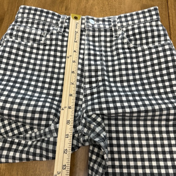 Reformation Fawcett jean women's 26 gingham check plaid preppy boho festival - Picture 8 of 15